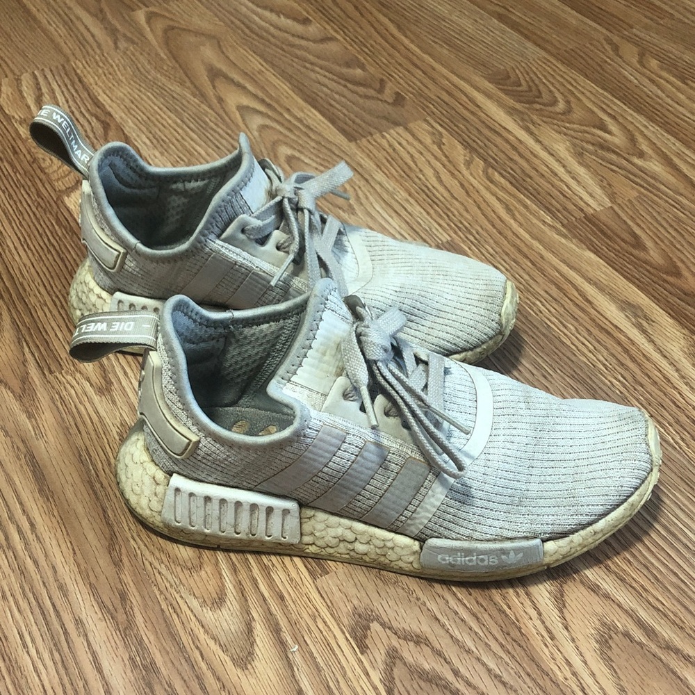 Adidas Beige NMD Knit Sneakers